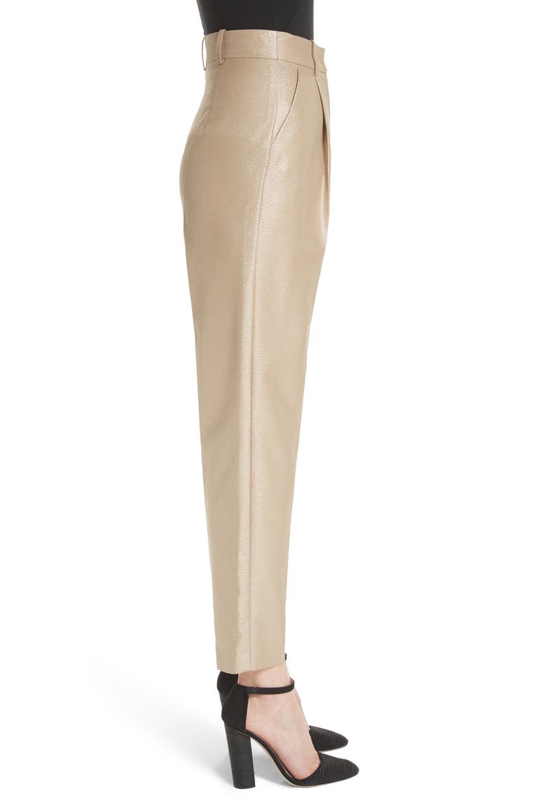 Metallic Crop Pants, Alternate, color, GOLD