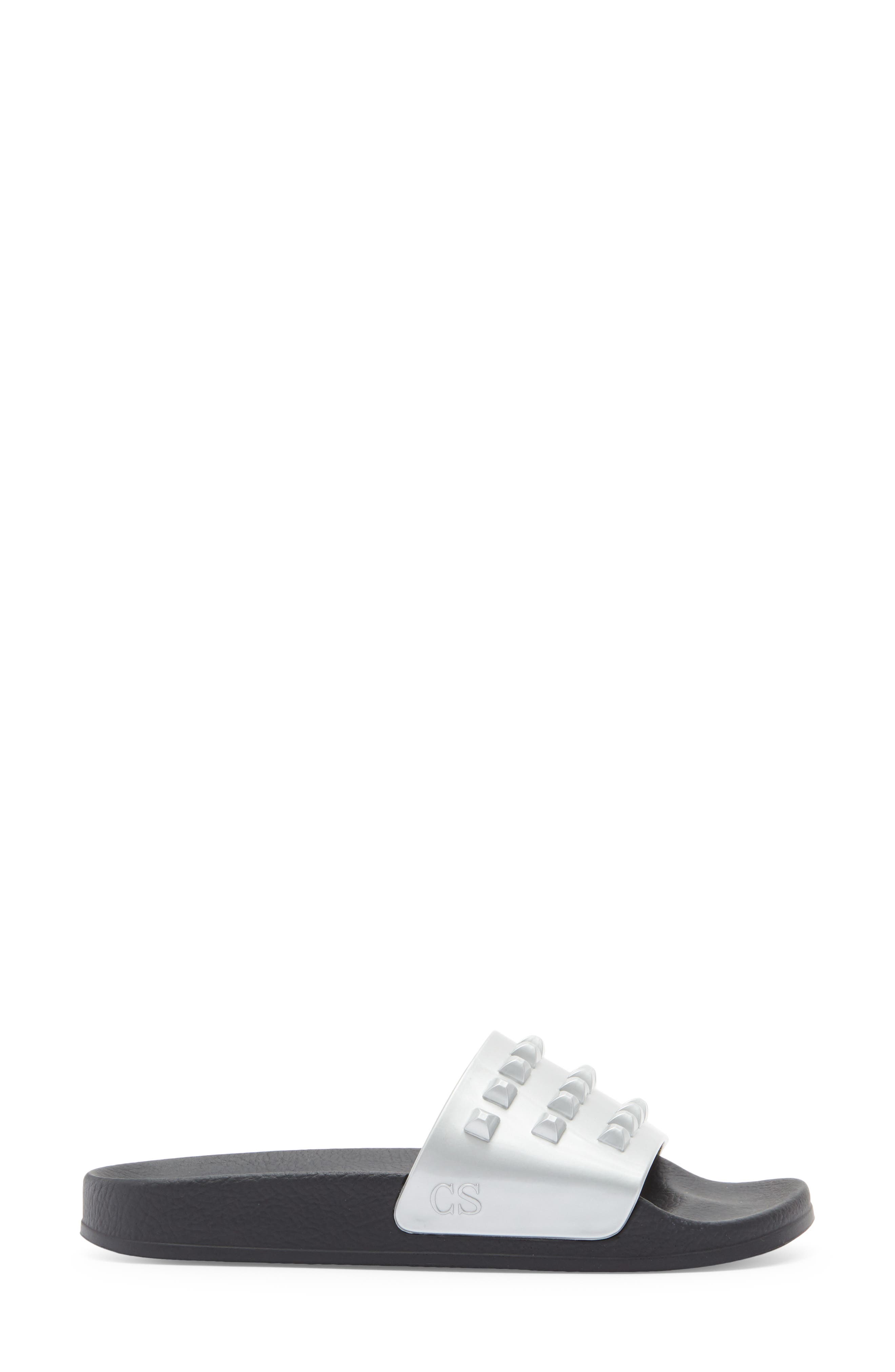 Franco Waterproof Slide Sandal, Alternate, color, SILVER