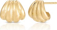 EF Collection Jumbo Grooved Huggie Hoop Earrings
