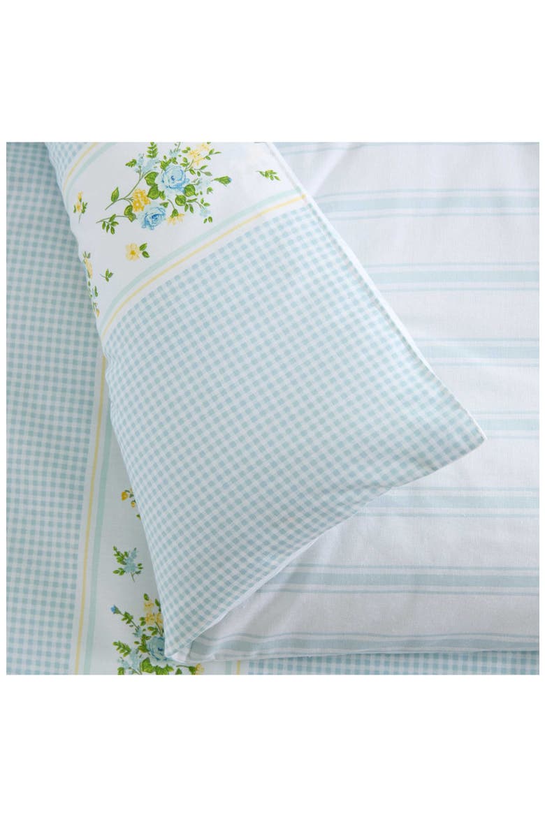 Annabelle Stripe Cotton Comforter Set, Alternate, color, WHITE/ WINTER BLUE/ YELLOW
