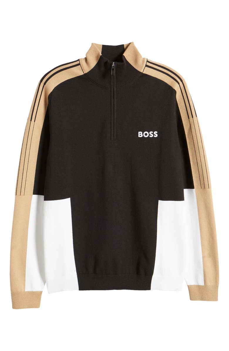 BOSS Zolkar Colorblock Half Zip Sweater, Alternate, color,
