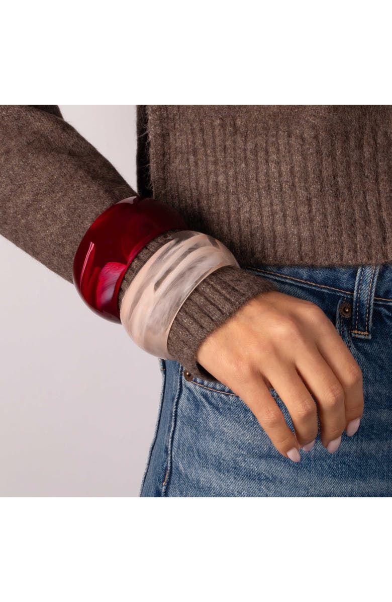 BY ADINA EDEN Berry Blush Resin Bangle Stack, Alternate, color, Multi-Color