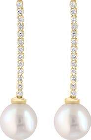 EFFY Freshwater Pearl & Diamond Earrings