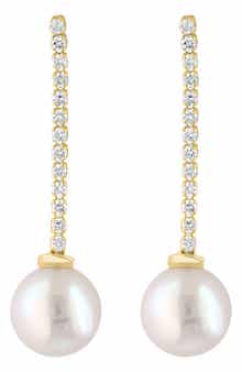 EFFY Freshwater Pearl & Diamond Earrings