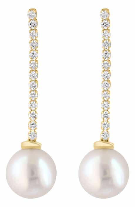 EFFY Freshwater Pearl & Diamond Earrings