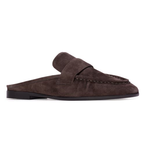 Black Suede Studio Gabby Loafer In Brown
