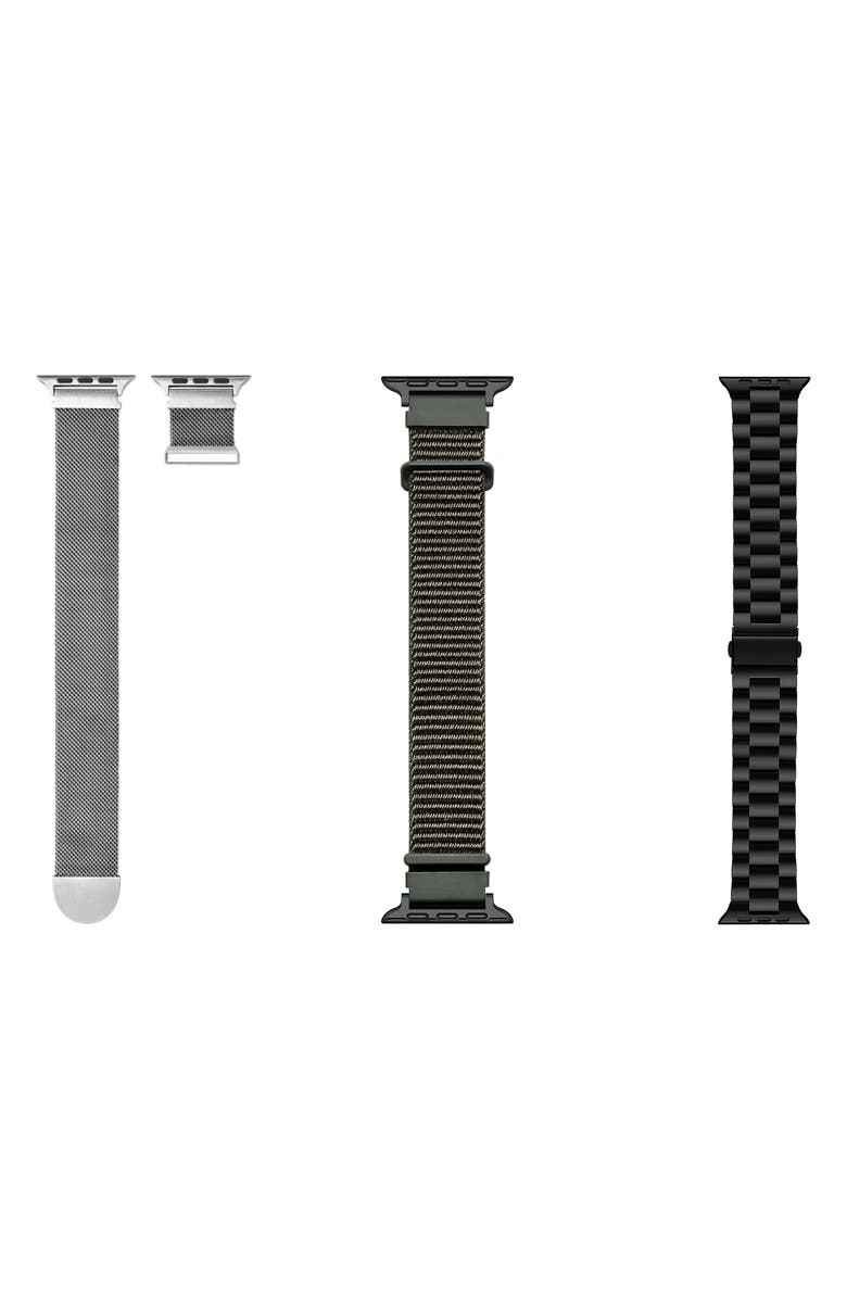 The Posh Tech Set of 3 Apple Watch<sup>®</sup> Watchbands, Main, color, Multi Pack