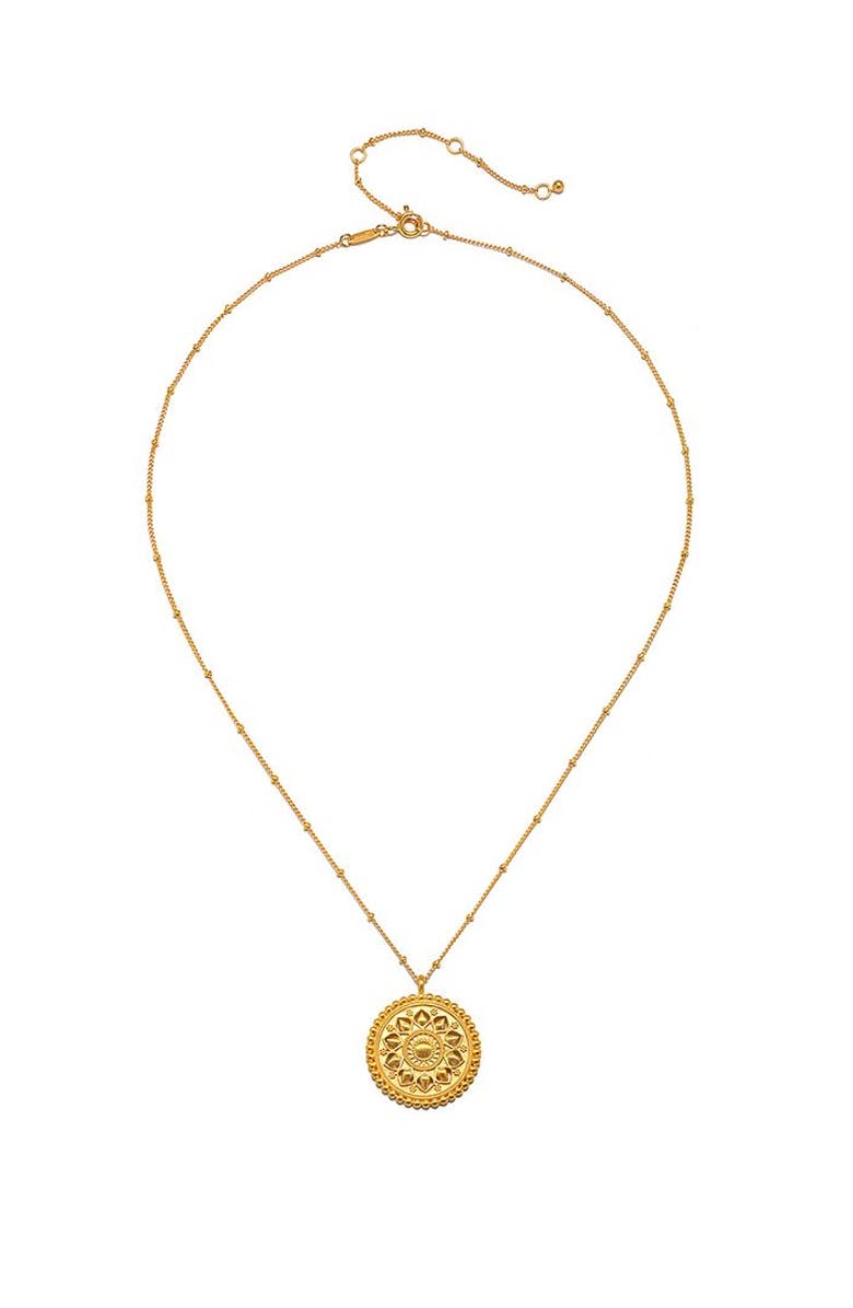 Satya Jewelry Inner Light Mandala Necklace, Alternate, color, Gold