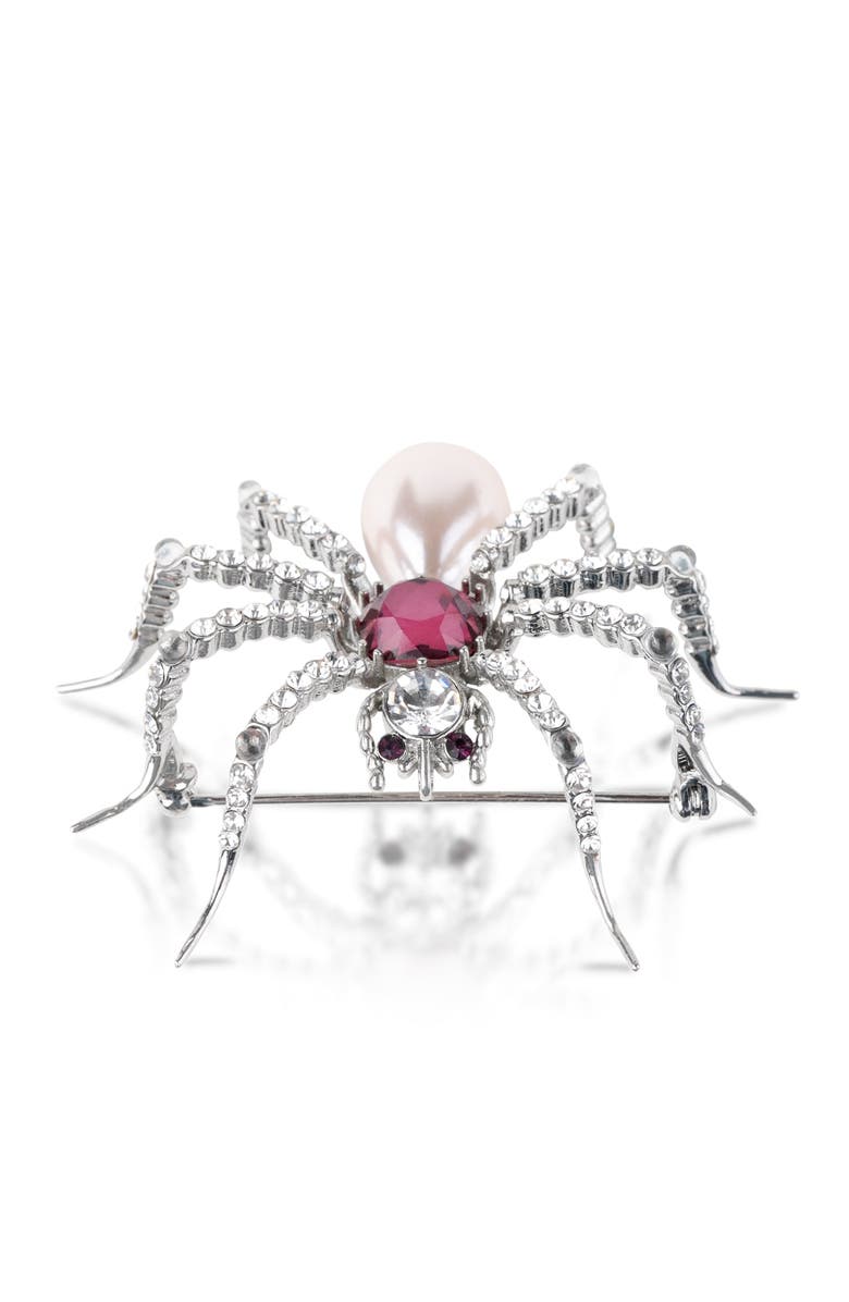 Bill Skinner Studio Pearl Spider Brooch, Alternate, color, Pearl Spider