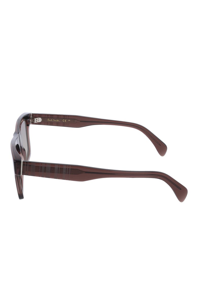 Morrel 54mm Gradient Rectangular Sunglasses, Alternate, color, TRANSPARENT BROWN