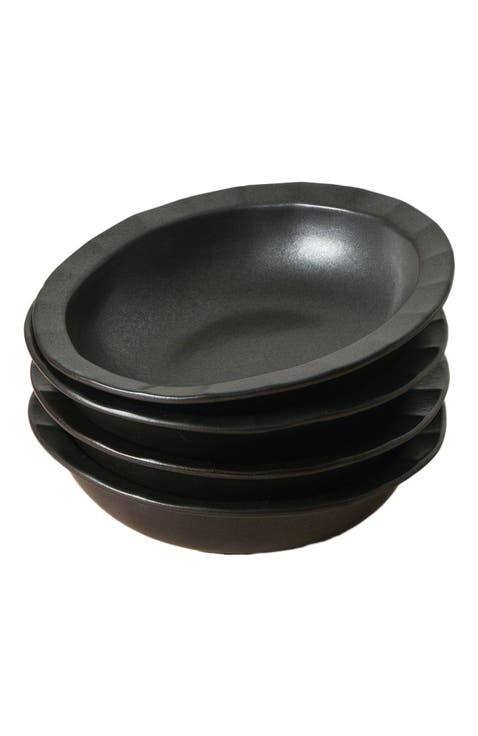 Oasis Stoneware 4-Piece Pasta Bowl Set
