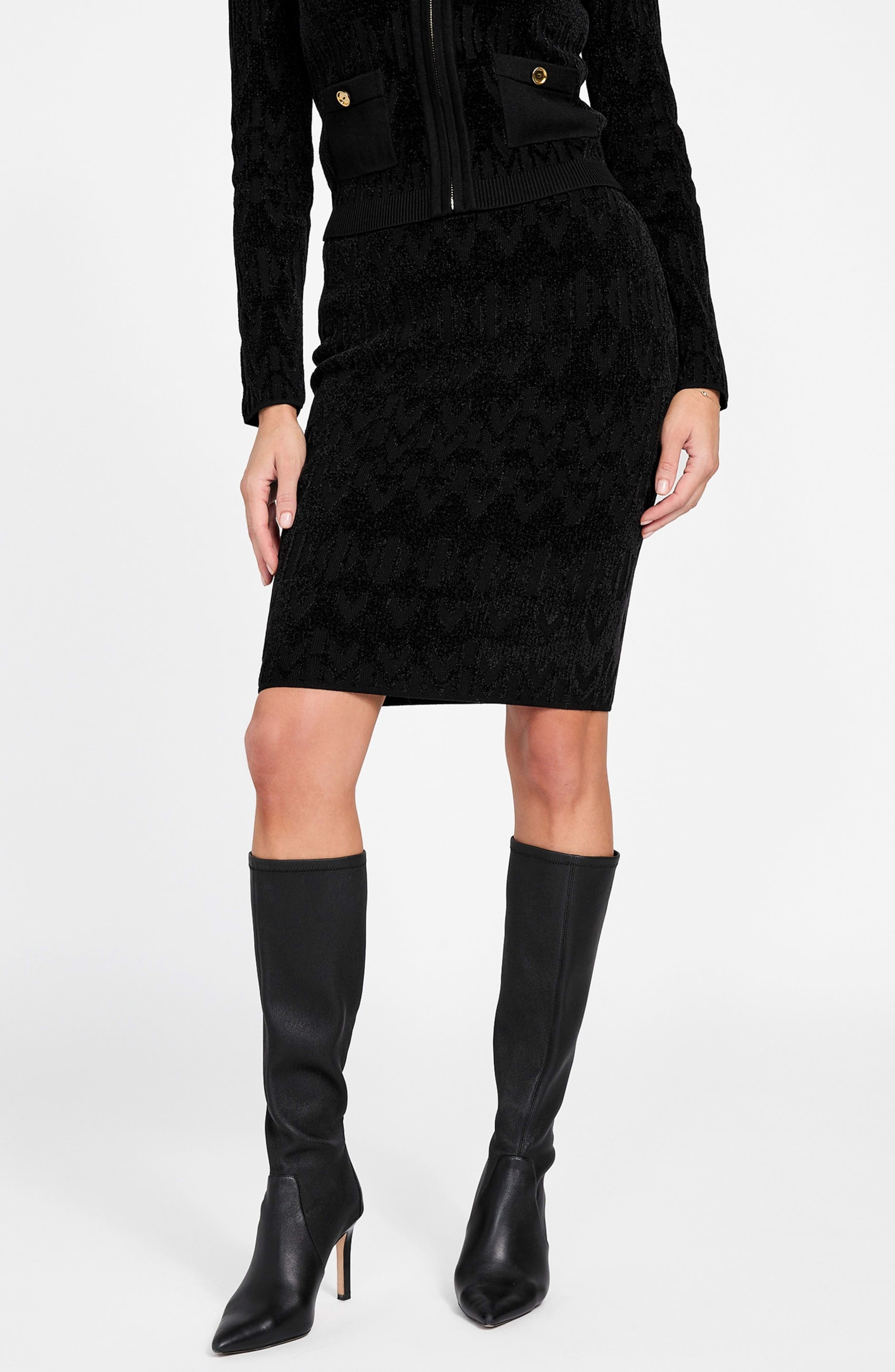 Adele Chenille Pencil Skirt