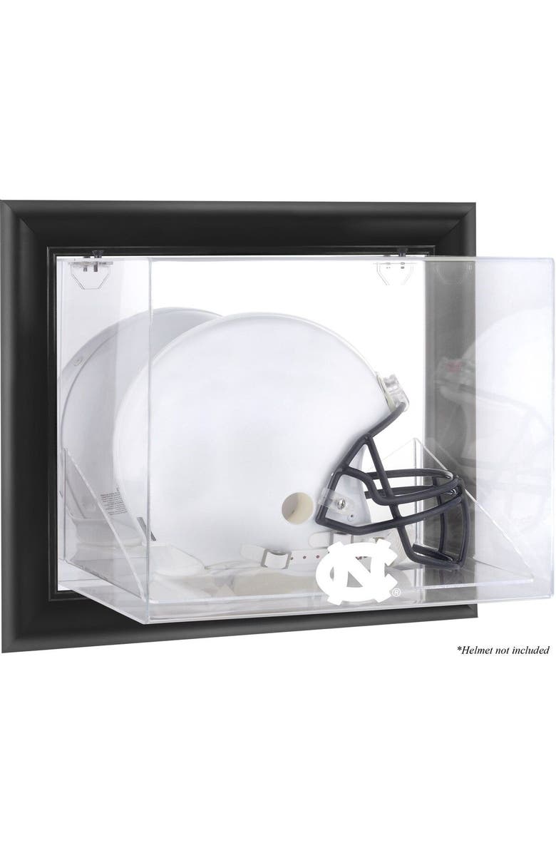 FANATICS AUTHENTIC North Carolina Tar Heels Black Framed (2015-Present Logo) Wall-Mountable Tar Heels Helmet Display Case, Main, color, 