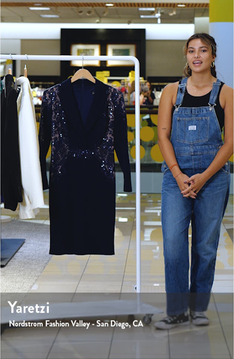 Peak Lapel Sequin Blazer Dress, sales video thumbnail