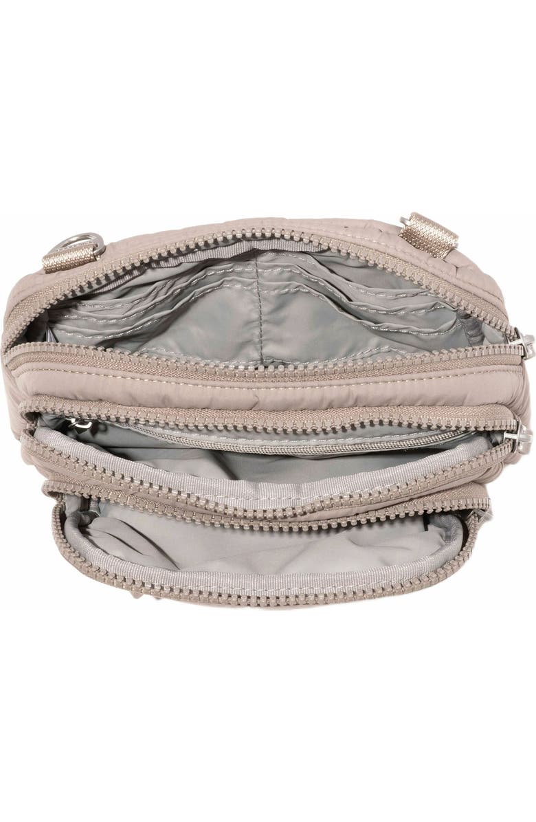 BAGGALLINI Triple Zip Bagg Small Crossbody Bag, Alternate, color, Moonrock Puff