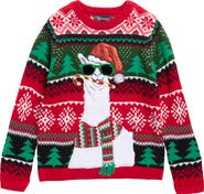 33 DEGREES Kids' Happy Holidays Llama Sweater