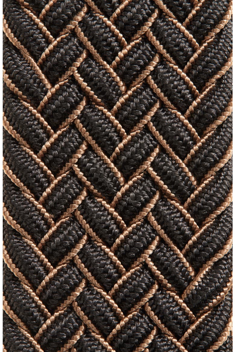 Tobias Braided Stretch Belt, Alternate, color, BLACK- TAN