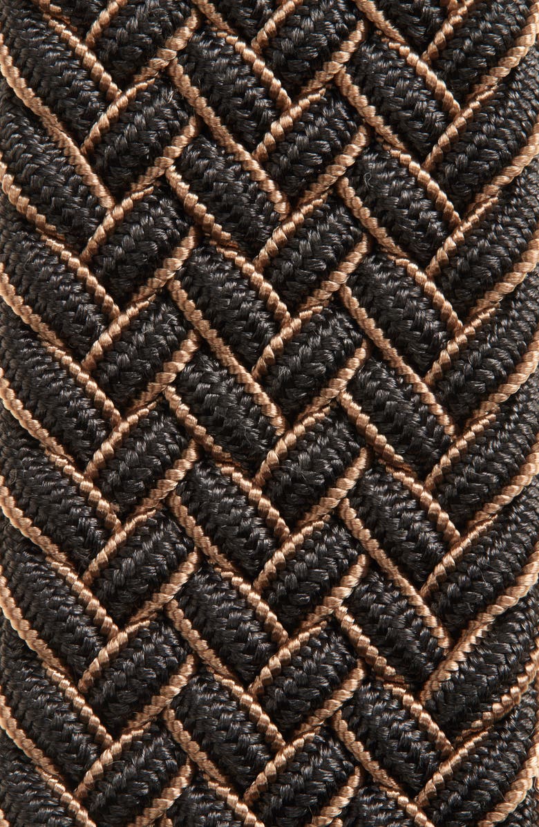 Nordstrom Tobias Braided Stretch Belt, Alternate, color, Black- Tan