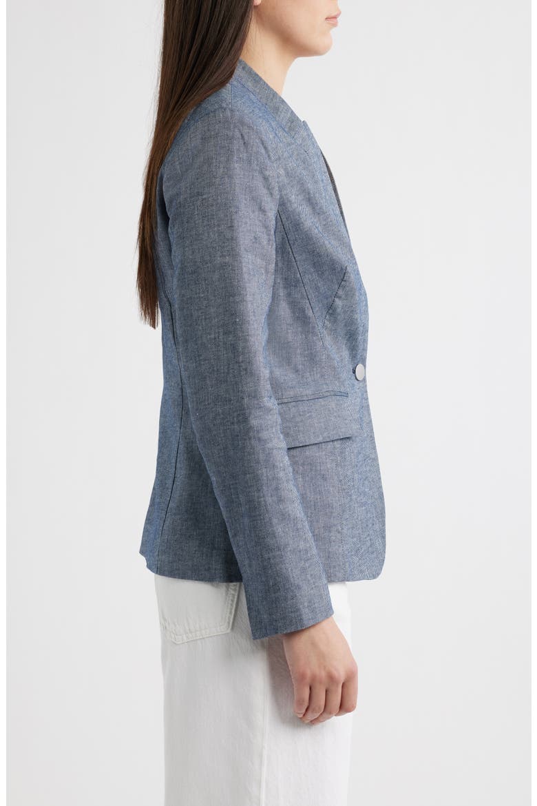 One-Button Blazer, Alternate, color, INDIGO