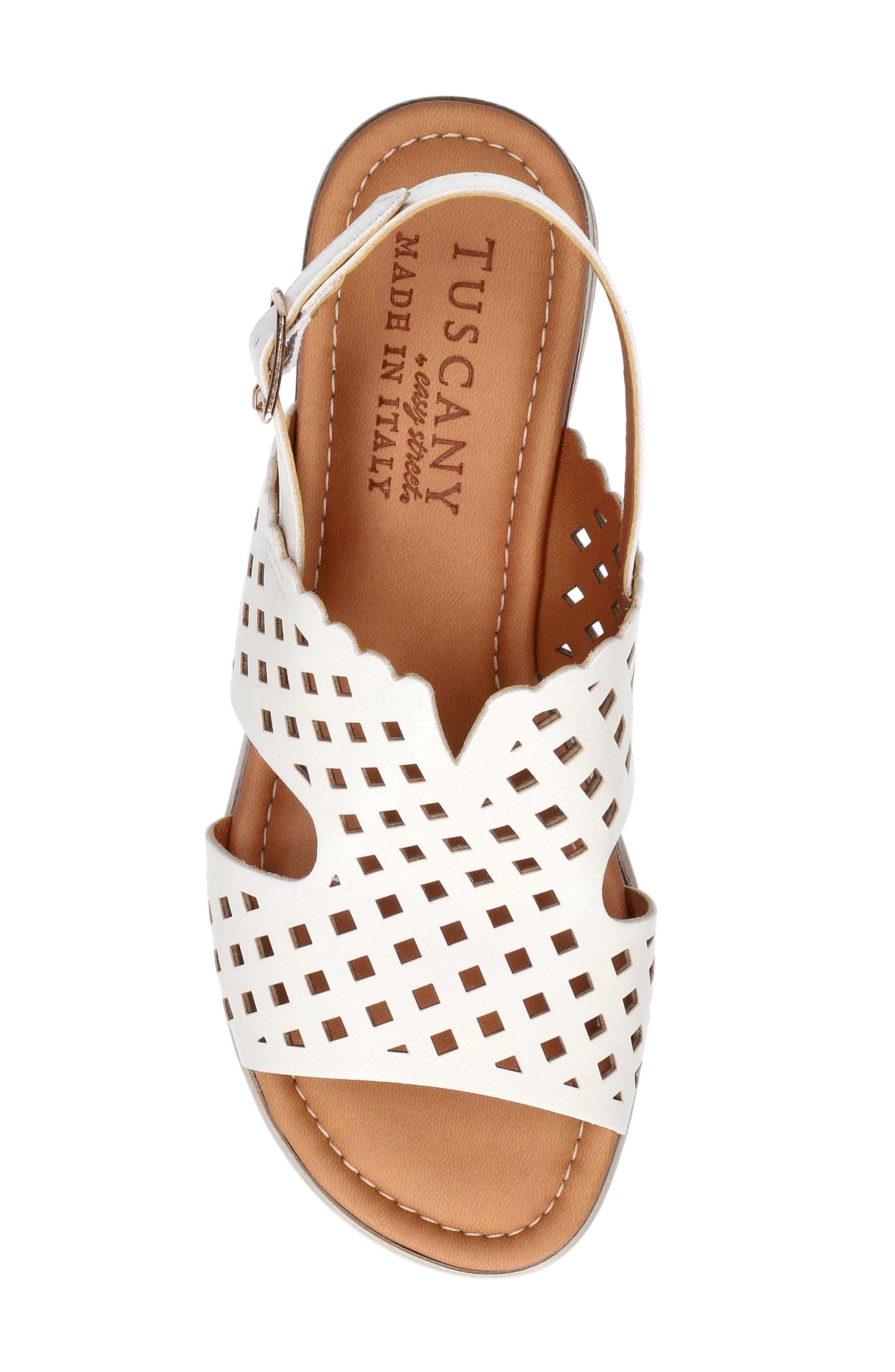 Martella Slingback Wedge Sandal, Alternate, color, WHITE