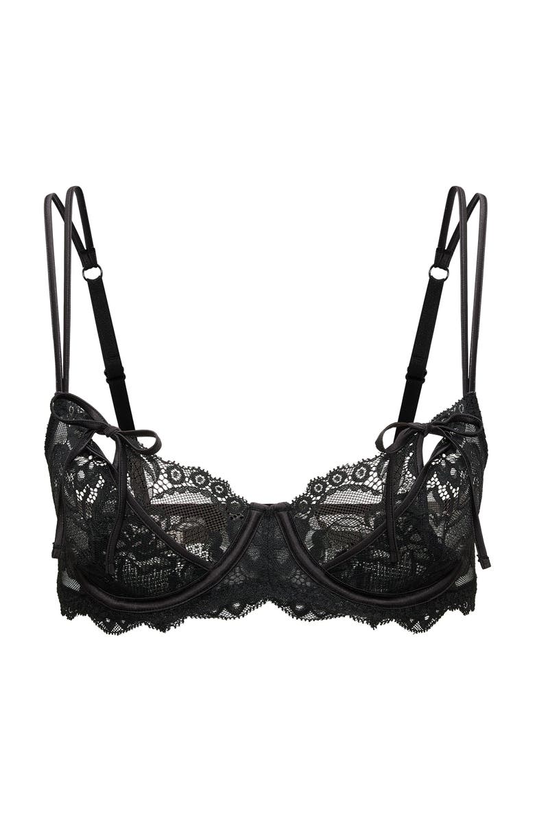 Adore Me Yrene Unlined Demi Bra, Alternate, color, Black