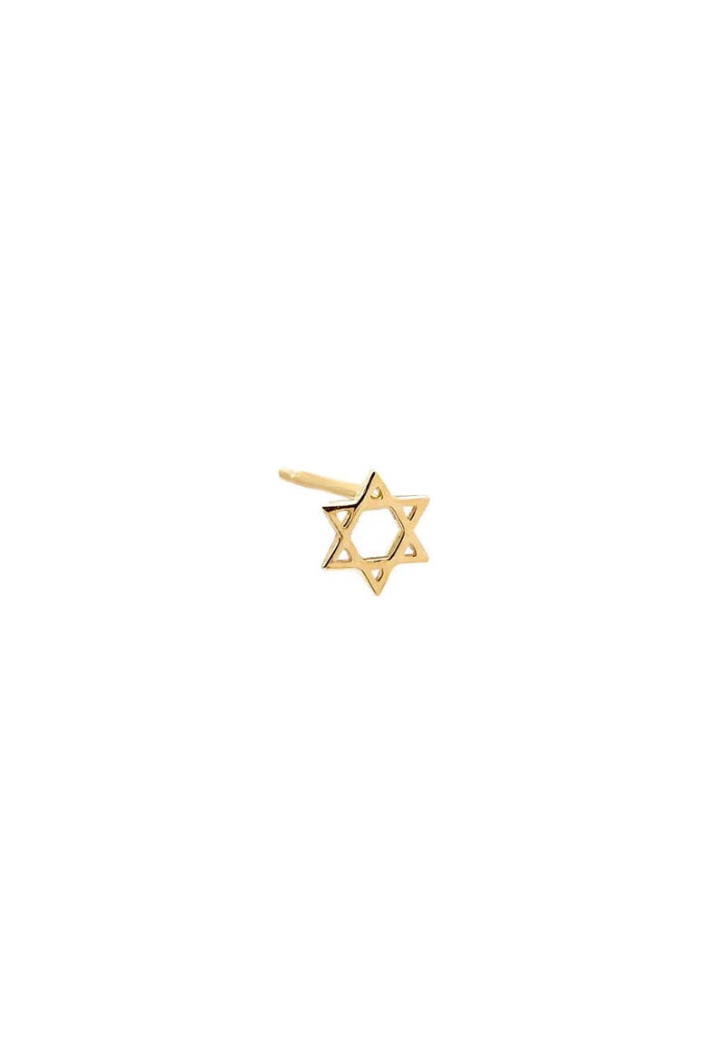 Solid Mini Star of David Stud Earring 14K, Main, color, 14K Gold