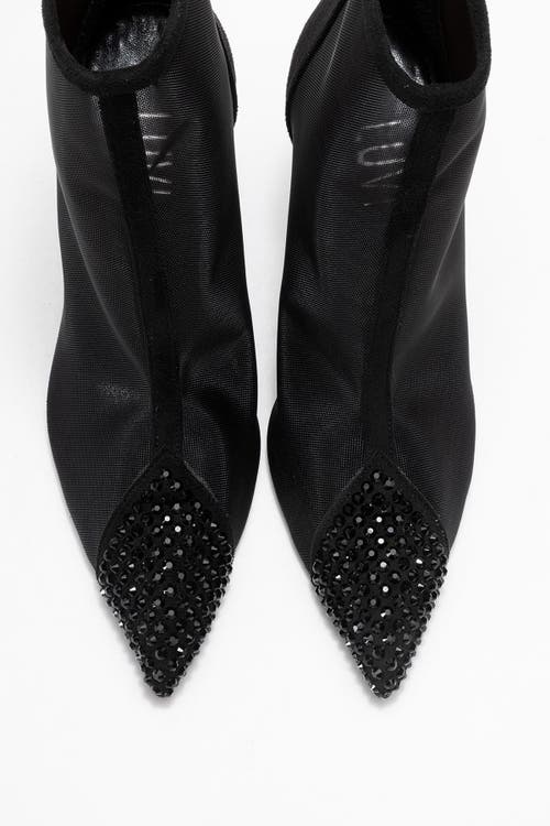 Prologue Shoes Farella Mesh Embellished Back-zip Bootie In Multi