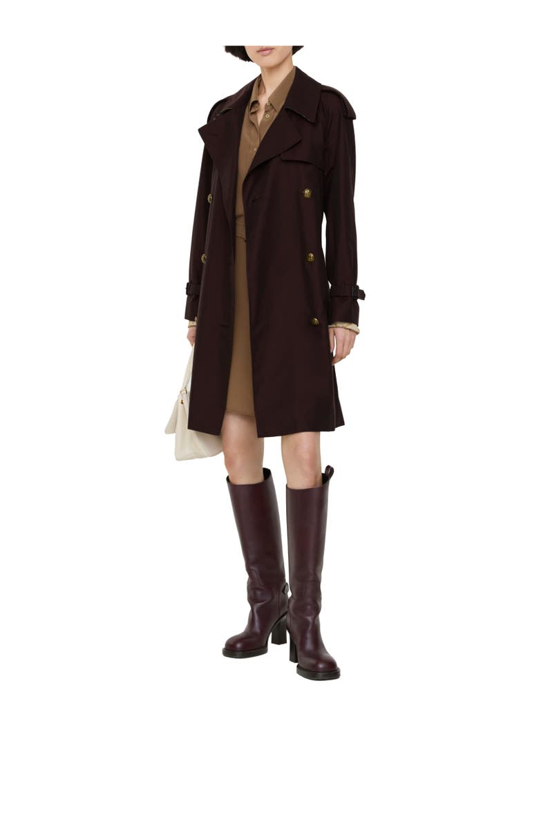 Burberry Mid-length Gabardine Castleford Trench Coat, Alternate, color, 