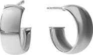 LANA 14K Gold Wide Huggie Hoop Earrings