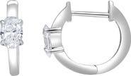 LuvMyJewelry Oval Obsession 14K Gold Lab Grown Diamond Huggies - 0.75 ct