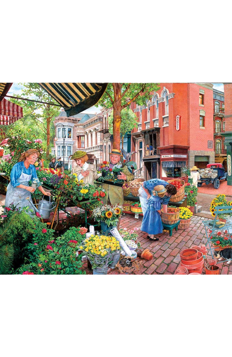 Sunsout Sidewalk Flower Sale 1000 piece Jigsaw Puzzle for Adults, Main, color, Multicolor
