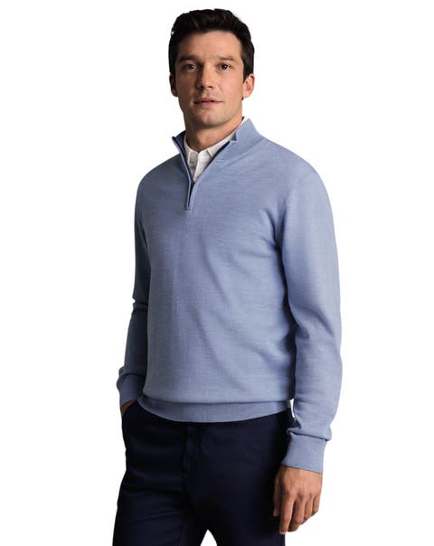 Merino Zip Neck Long Sleeve Sweater