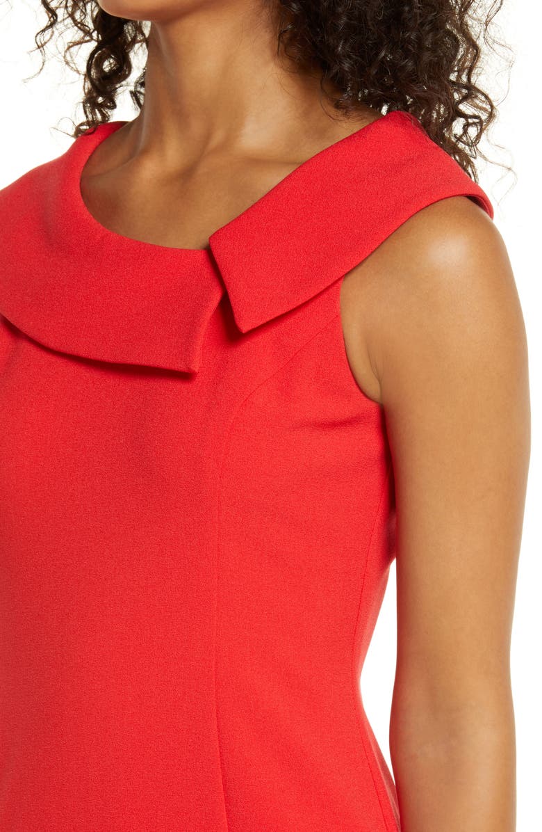 Harper Rose Envelope Collar Crepe Sheath Dress, Alternate, color, 