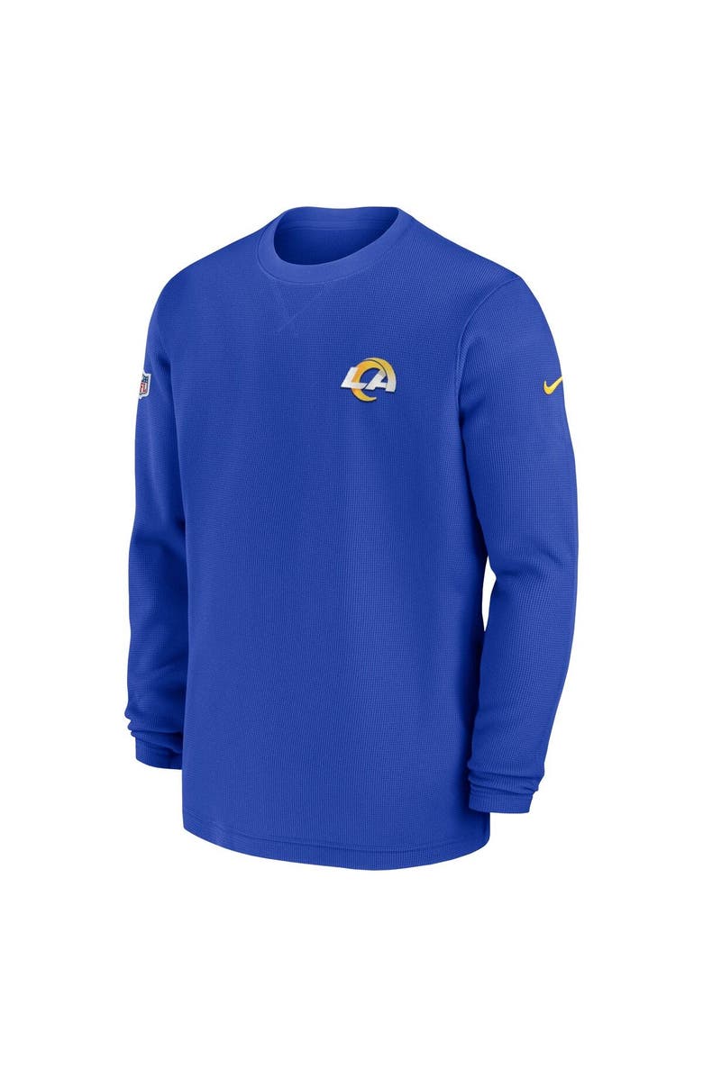 Nike Men's Nike  Royal Los Angeles Rams 2023 Sideline Throwback Heavy Brushed Waffle Long Sleeve Top, Alternate, color, Royal