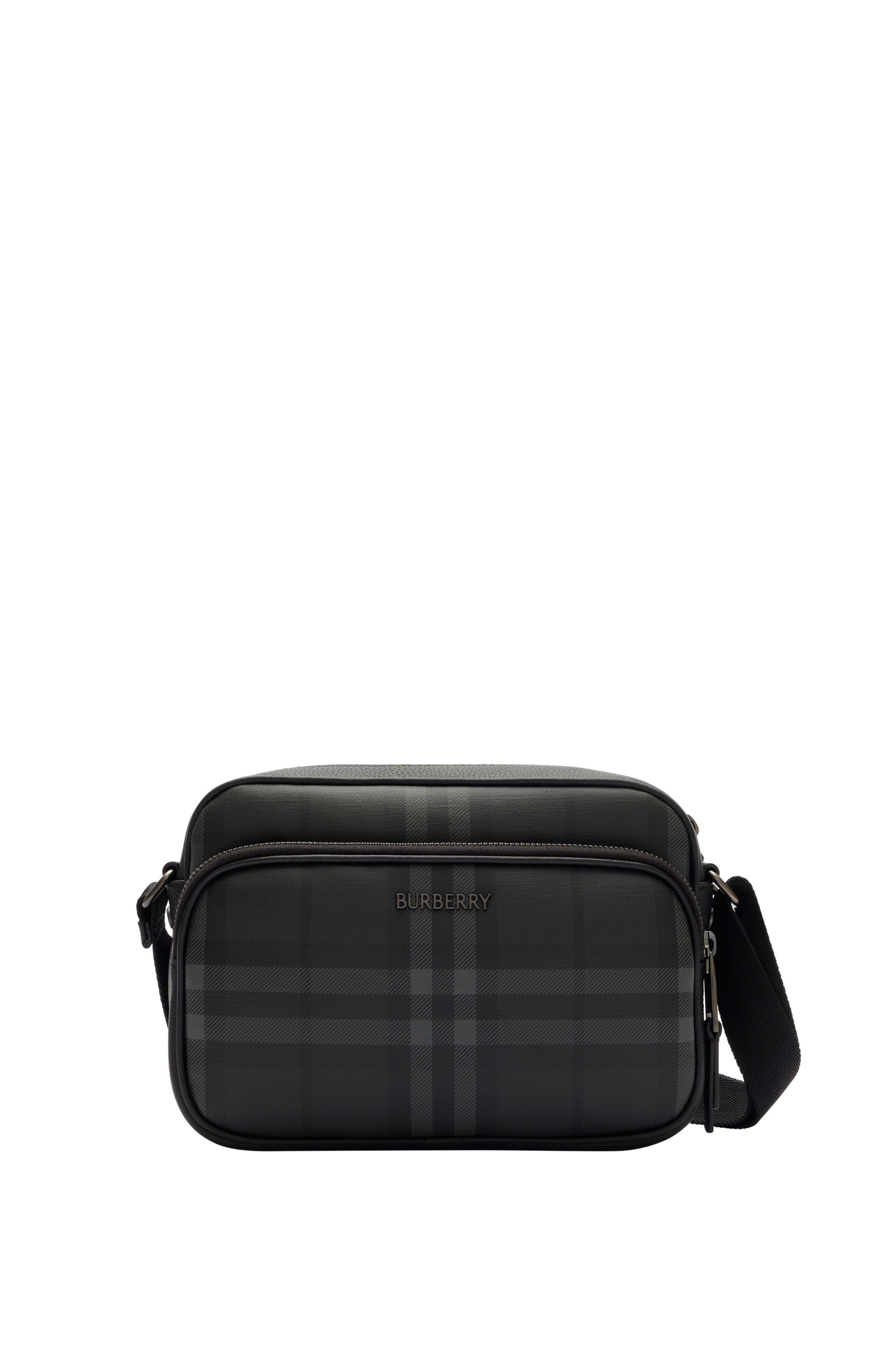 City Check Pocket Crossbody bag, Main, color, Iron grey