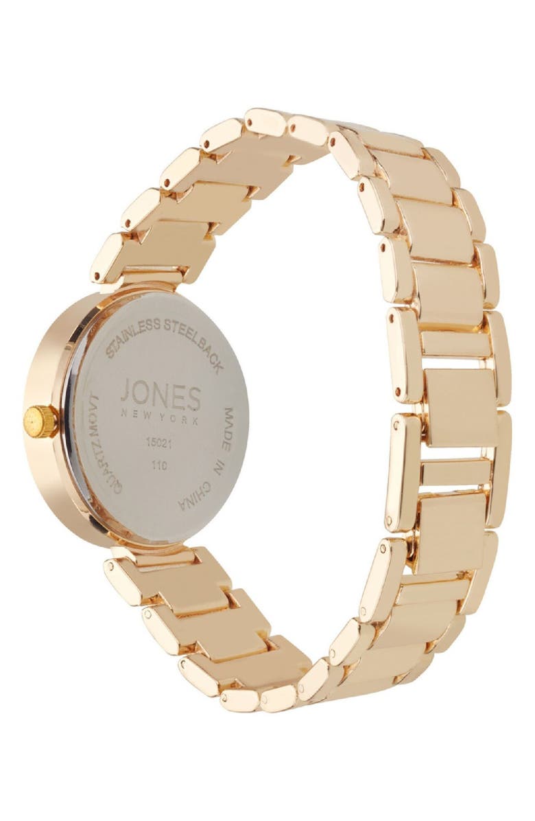 Jones New York Crystal Sunray Quartz Bracelet Watch, 32.5mm, Alternate, color, Gold