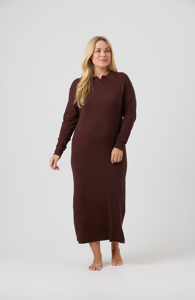 By Tess Collection Aimee Dress, Main, color, Brown