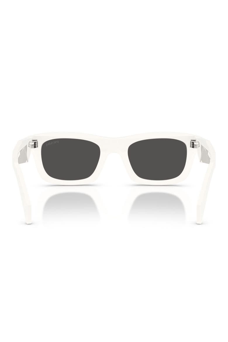 50mm Pillow Sunglasses, Alternate, color, TALC / DARK GREY