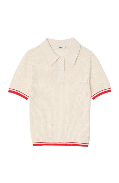 Sandro Polo-neck Sweater In Ecru