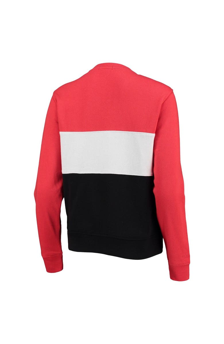 Mitchell & Ness Women's Mitchell & Ness Black D.C. United Color Block Pullover Sweatshirt, Alternate, color, 