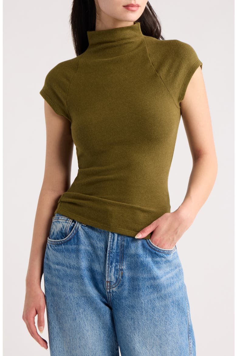 Pien Funnel Neck Knit Top, Main, color, MOSS GARDEN