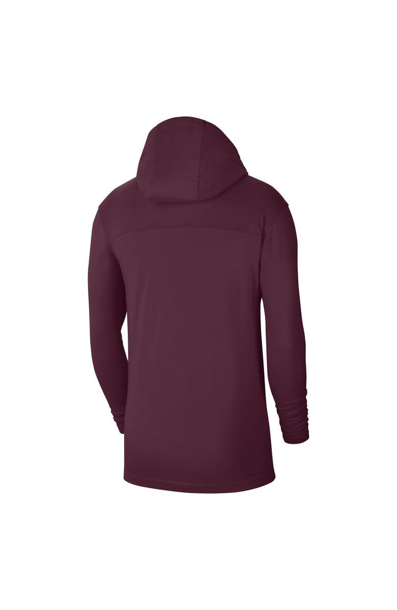Nike Men's Nike Maroon Virginia Tech Hokies Off-Field Performance Long Sleeve Hoodie T-Shirt, Alternate, color, 