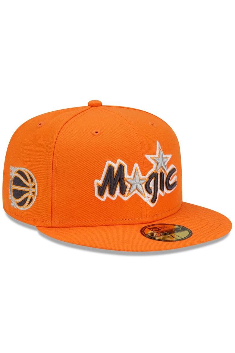 Men's New Era Orange Orlando Magic 2021/22 City Edition Alternate 59FIFTY Fitted Hat, Alternate, color, Orange