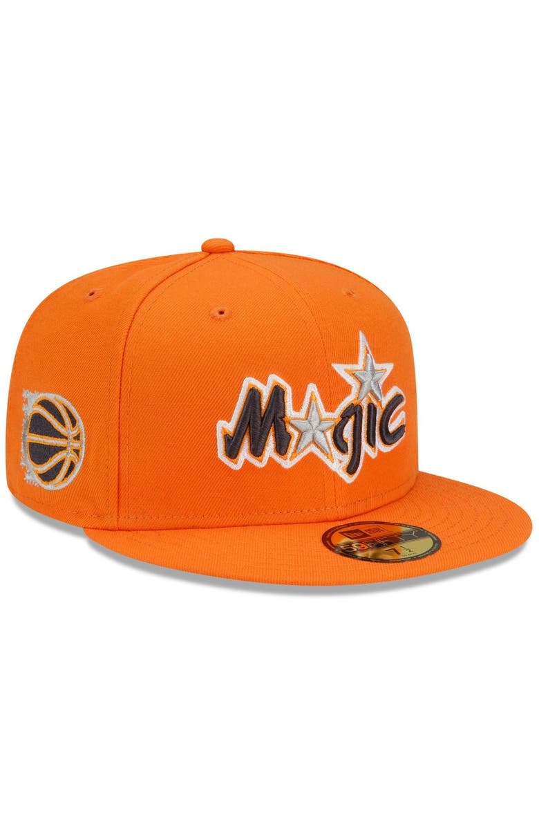 New Era Men's New Era Orange Orlando Magic 2021/22 City Edition Alternate 59FIFTY Fitted Hat, Alternate, color, 