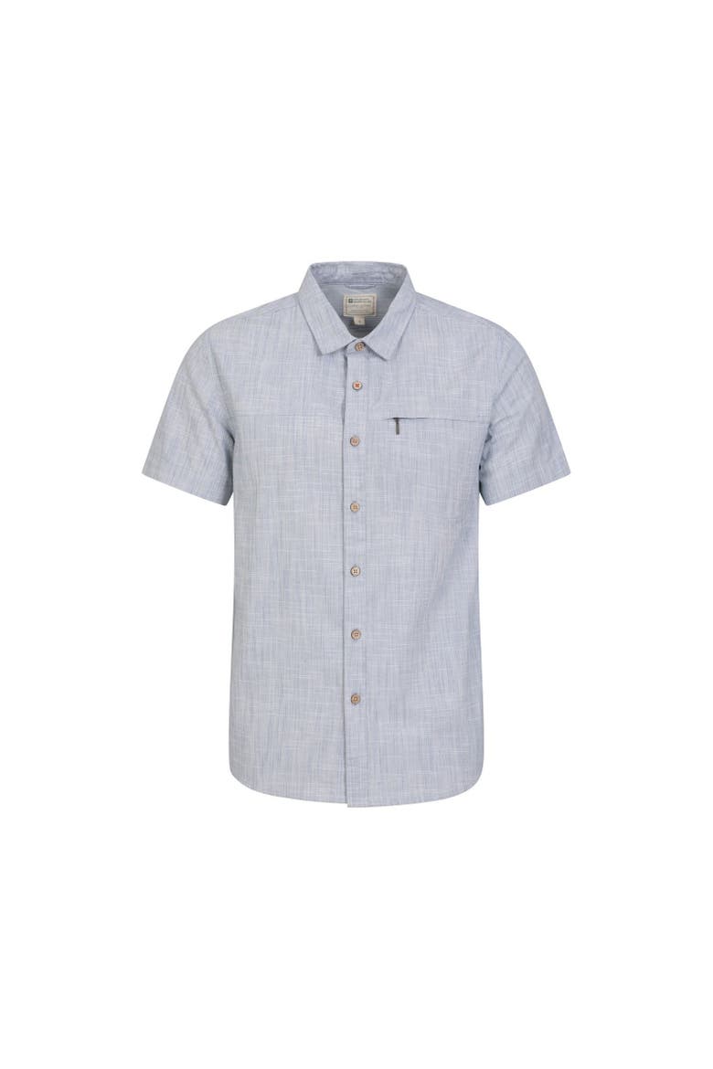 Coconut Slub Short-Sleeved Shirt, Main, color, Blue