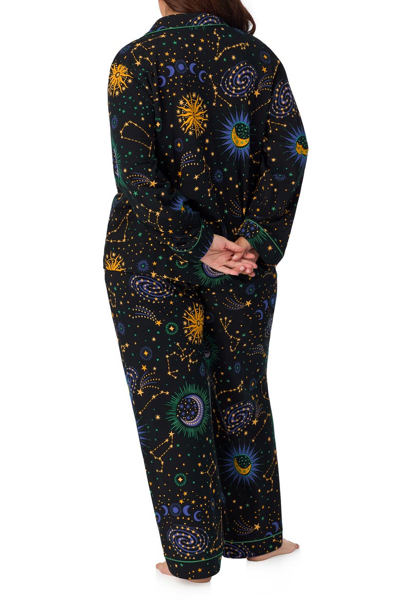 Print Stretch Organic Cotton Jersey Pajamas, Alternate, color, NIGHT SKY
