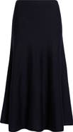 Khaite Mayu Wool Blend Midi Sweater Skirt