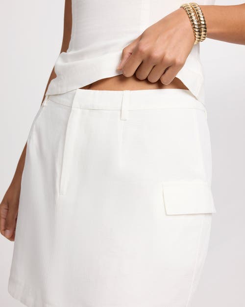 Onia Linen Utility Mini Skirt In White