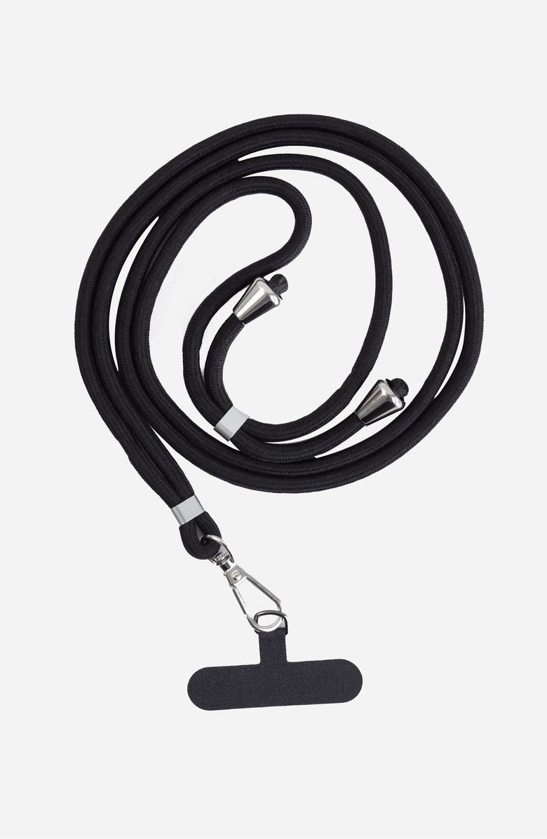 Auramma Adjustable Crossbody Phone Lanyard, Main, color, Black