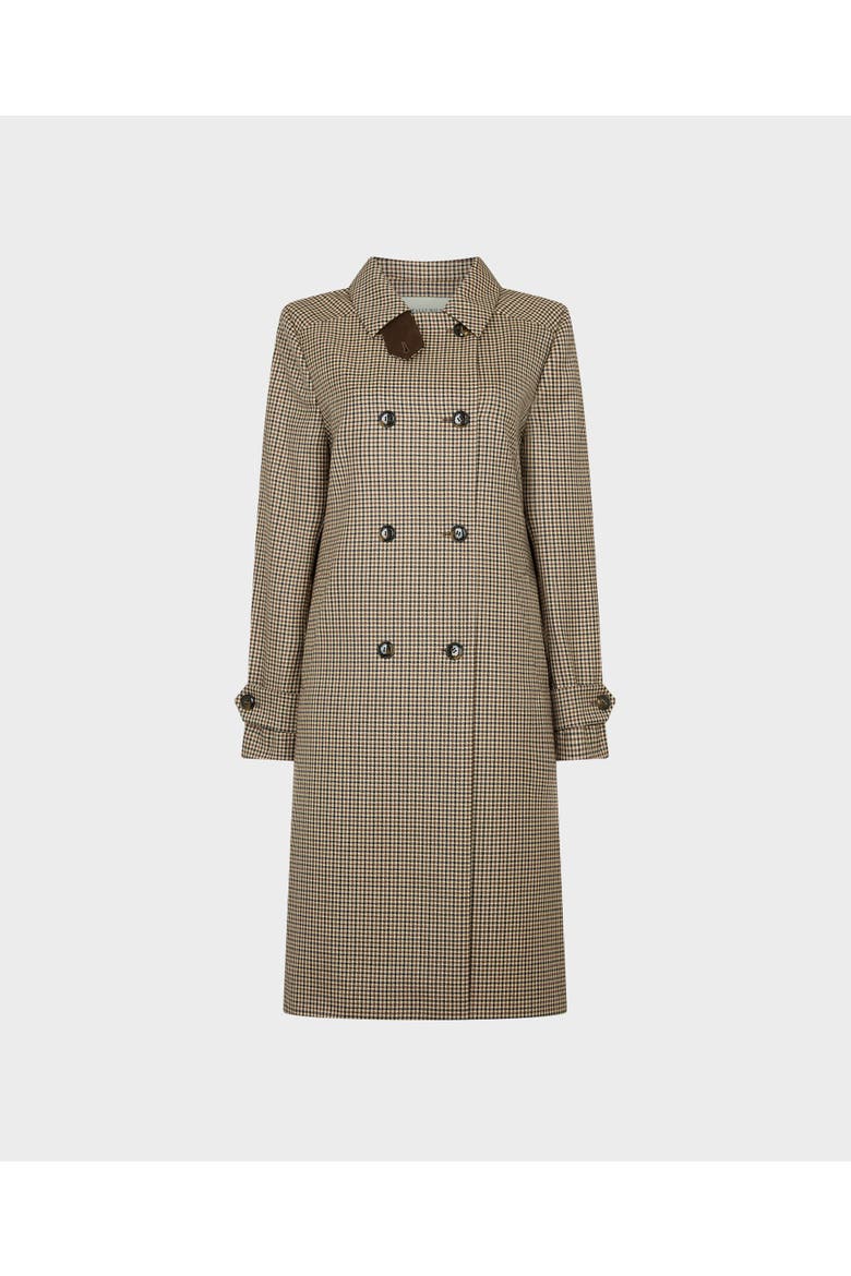 Orwell Check Trench Coat, Main, color, Chestnut Check